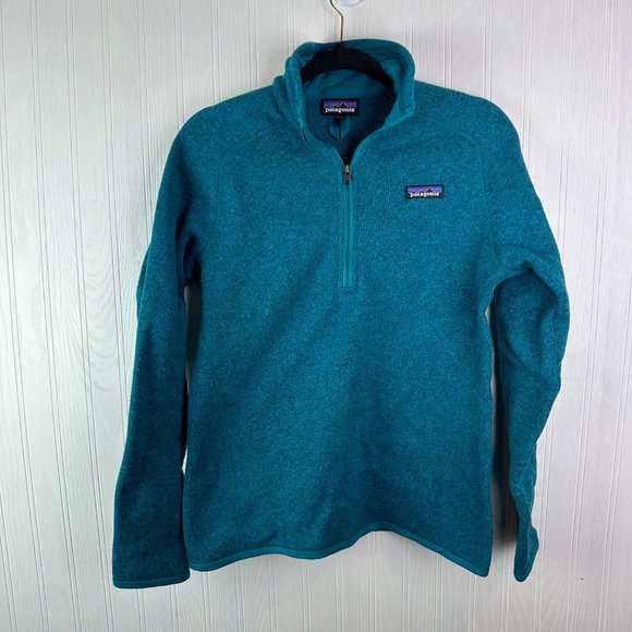 Patagonia Better Sweater Teal‎ 1/4 zip size medium - Picture 1 of 5